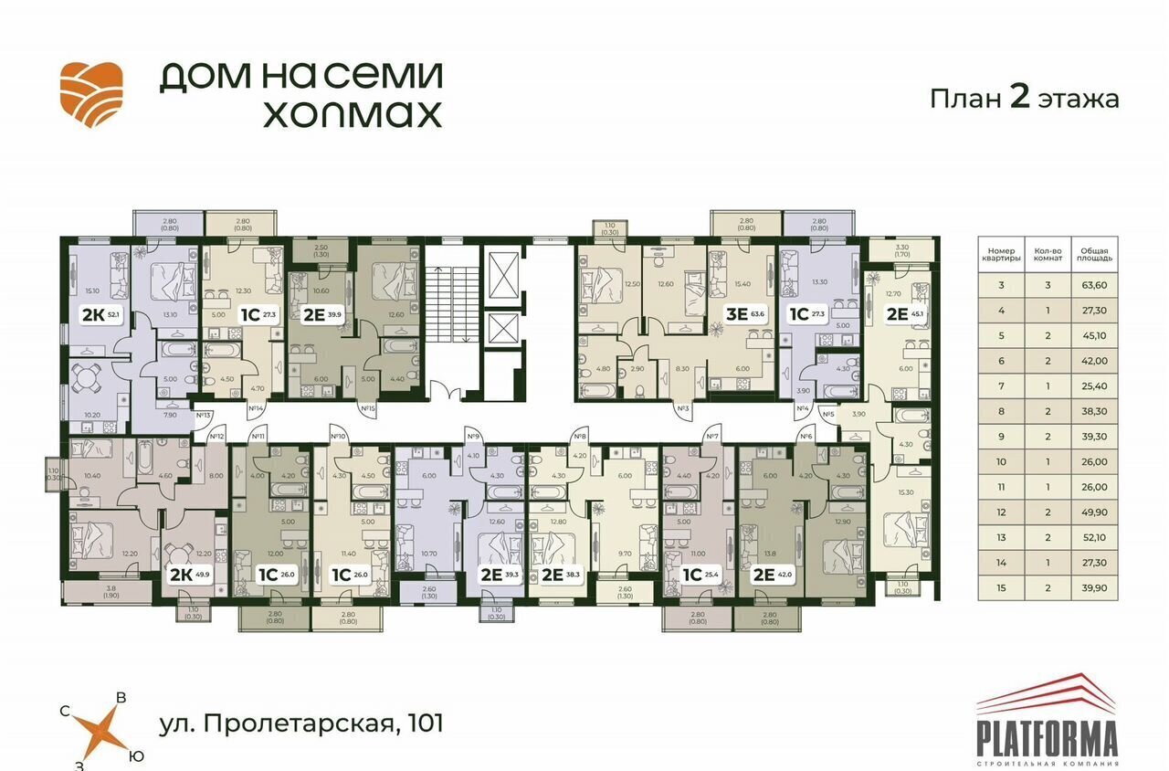 квартира г Пермь р-н Мотовилихинский ул Пролетарская 1 д. 101 фото 2