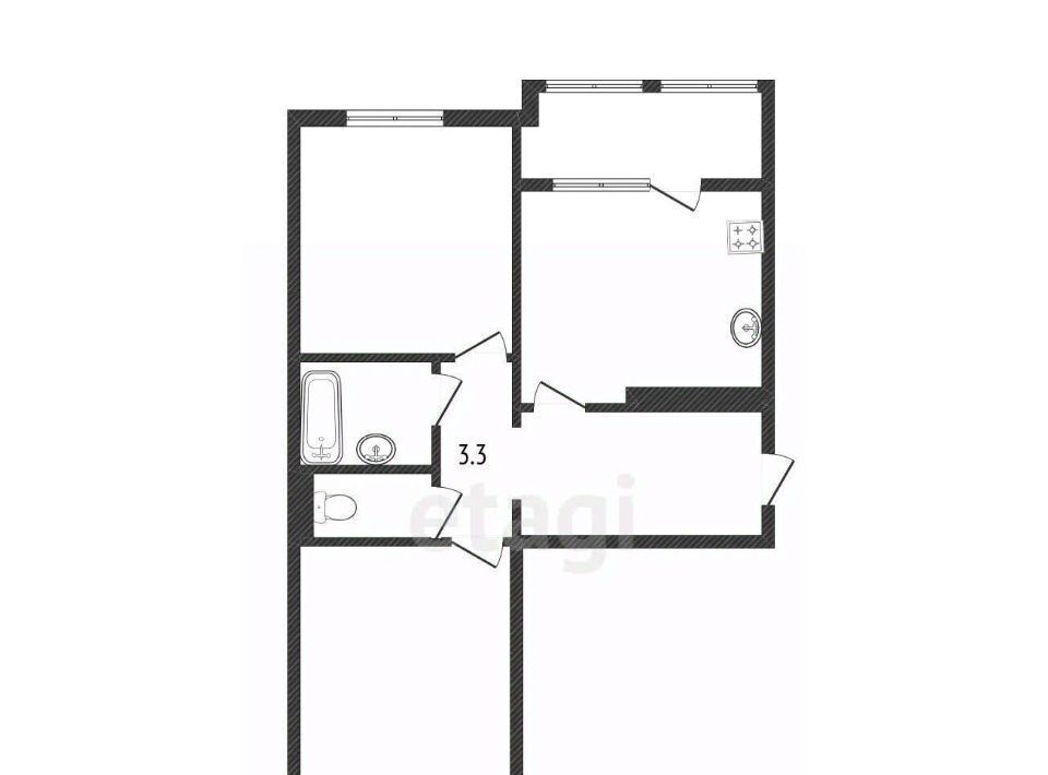 квартира г Кострома мкр Давыдовский-3 9 фото 2