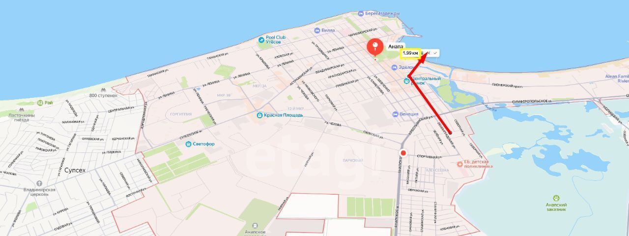 квартира г Анапа микрорайон Алексеевка ул Станичная 9 фото 24