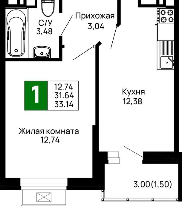 квартира г Майкоп район Аэродрома фото 1
