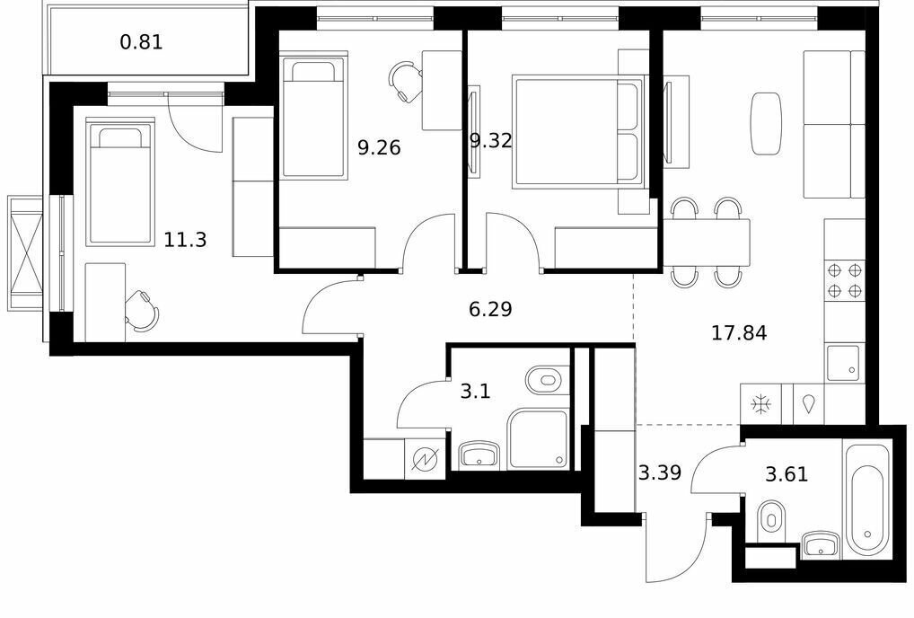 квартира г Улан-Удэ ул Советская 6/2 фото 1
