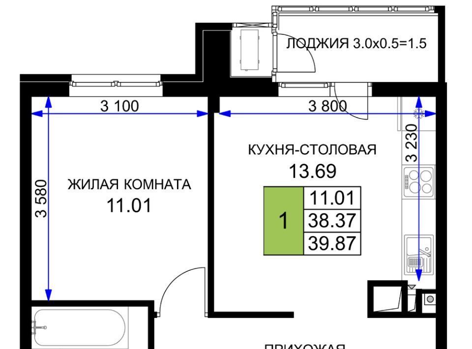 квартира г Краснодар р-н Центральный фото 1