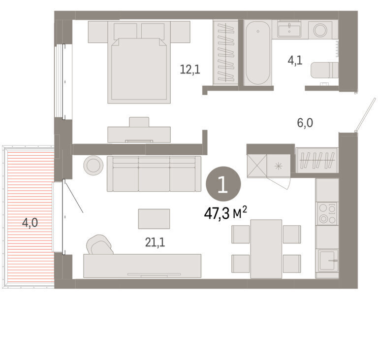 квартира г Тюмень жилой комплекс На Минской фото 2