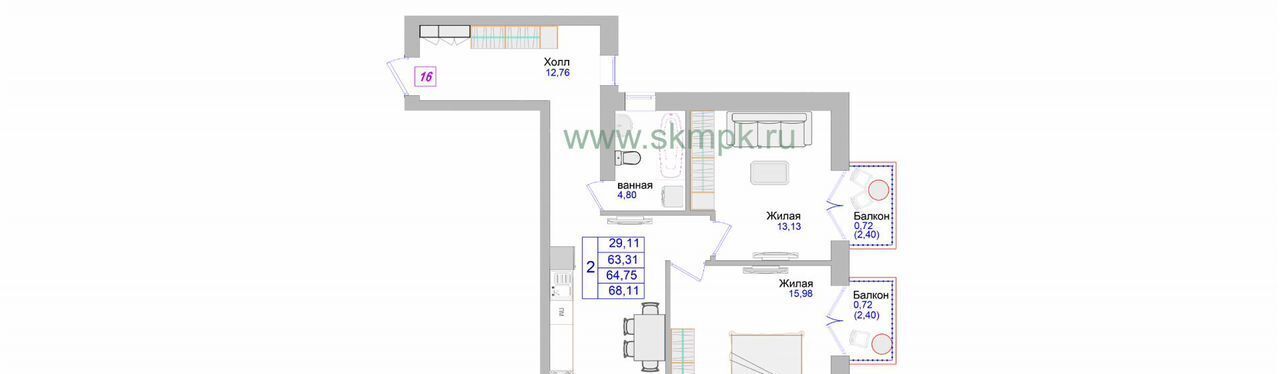 квартира р-н Светлогорский г Светлогорск пр-кт Калининградский 70е фото 2