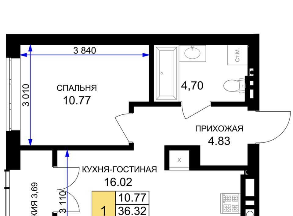 квартира р-н Гурьевский г Гурьевск ЖК «Включи» фото 1