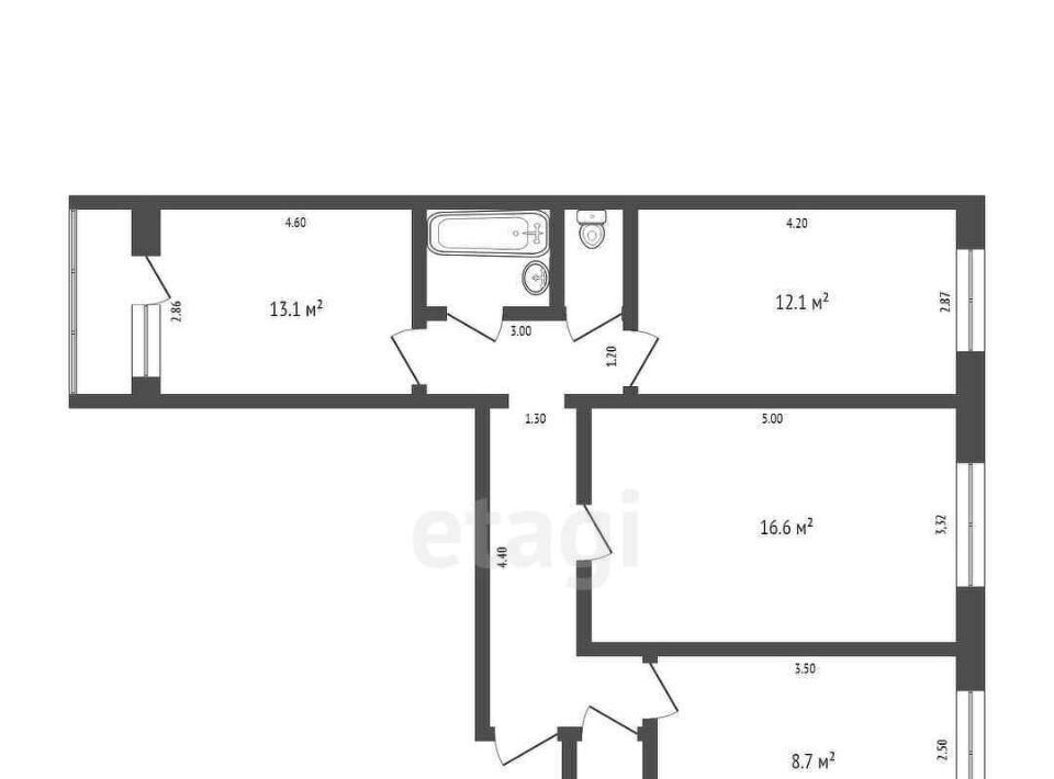 квартира г Тюмень р-н Ленинский ул Домостроителей 6а фото 2
