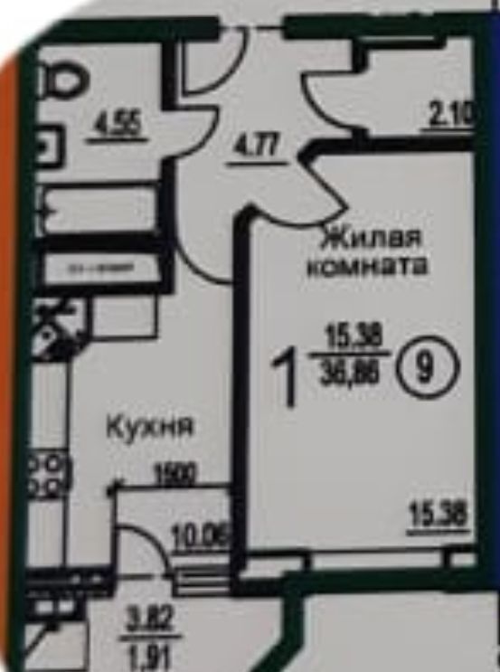квартира г Воронеж р-н Железнодорожный Северо-Восточный ул Суворова 122в фото 17