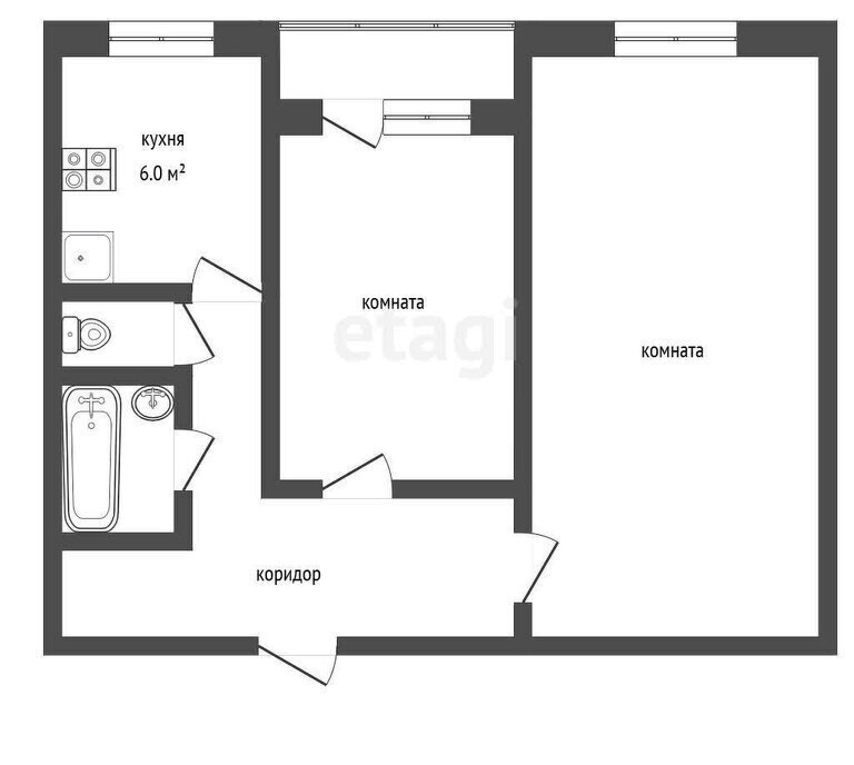 квартира г Клин ул Миши Балакирева 6/24 фото 1