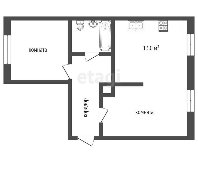 квартира г Клин ул Центральная 46 городок -5 фото 1