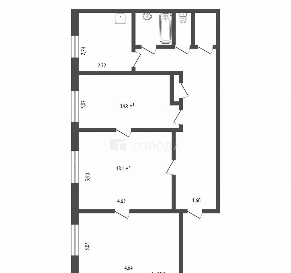квартира г Новокузнецк р-н Центральный пр-кт Курако 6 фото 26