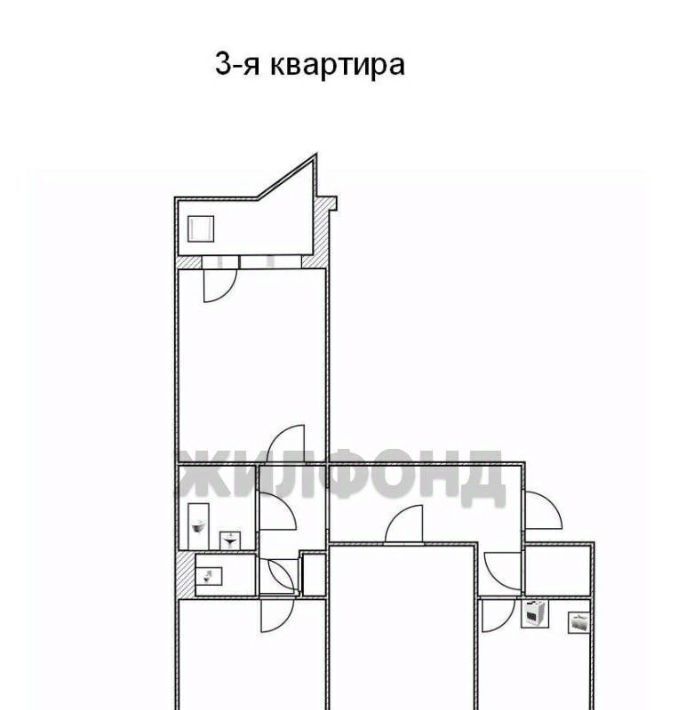 квартира г Барнаул р-н Железнодорожный ул Гущина 77 фото 3