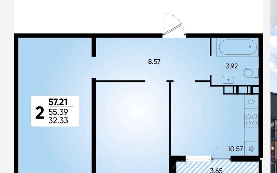 квартира г Краснодар р-н Прикубанский ул Наставников 14 фото 15