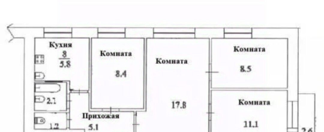 квартира г Бор п Октябрьский ул Победы 12 фото 11