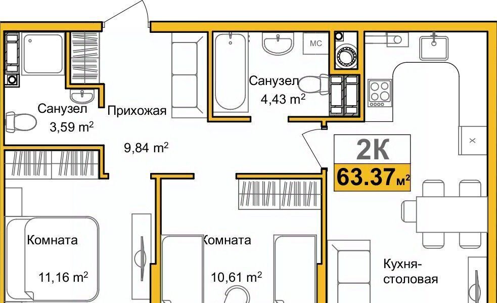 квартира г Симферополь р-н Центральный ул Батурина 145 фото 1