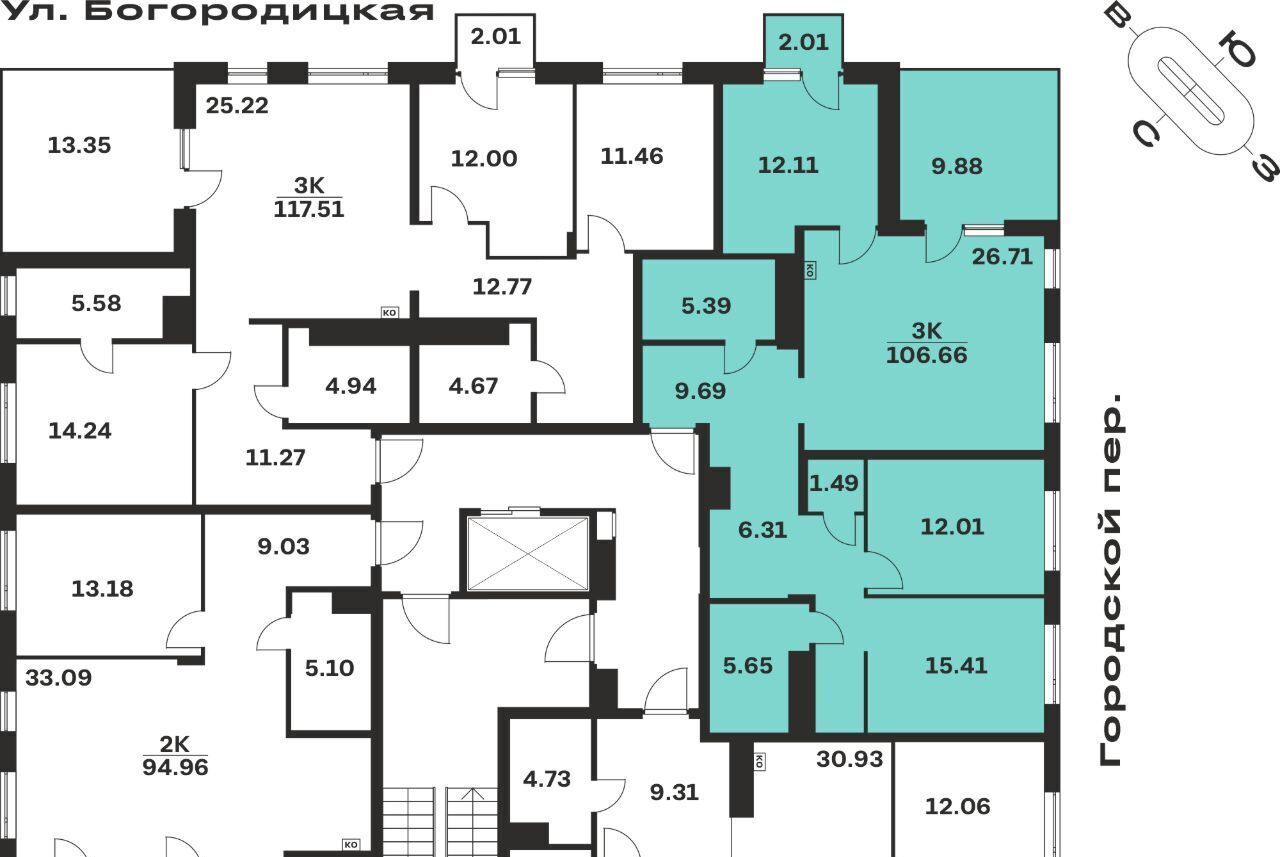 квартира г Тула р-н Центральный ул Богородицкая 8в фото 2