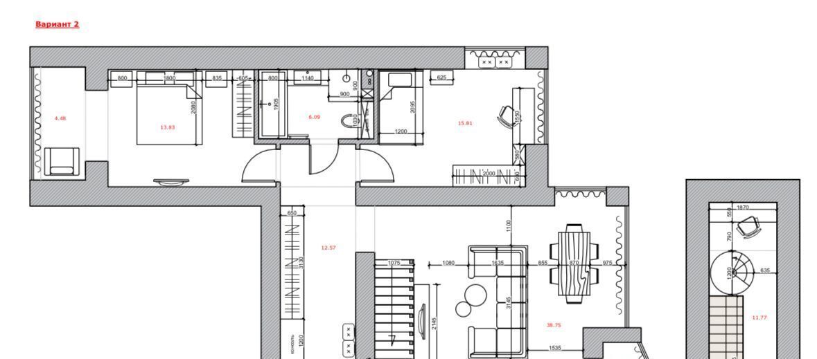квартира г Барнаул р-н Центральный ул Аванесова 44 фото 31