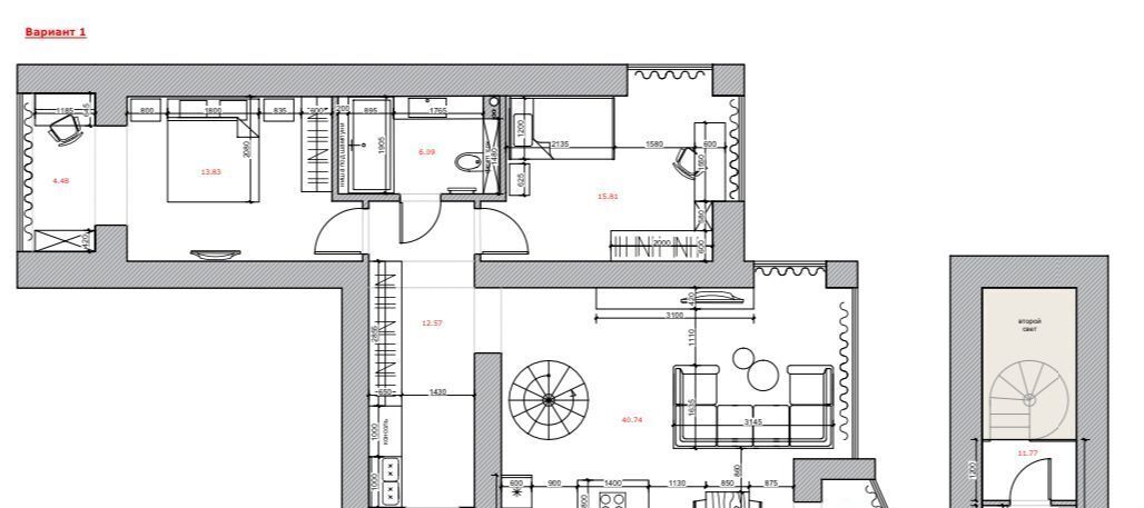 квартира г Барнаул р-н Центральный ул Аванесова 44 фото 32