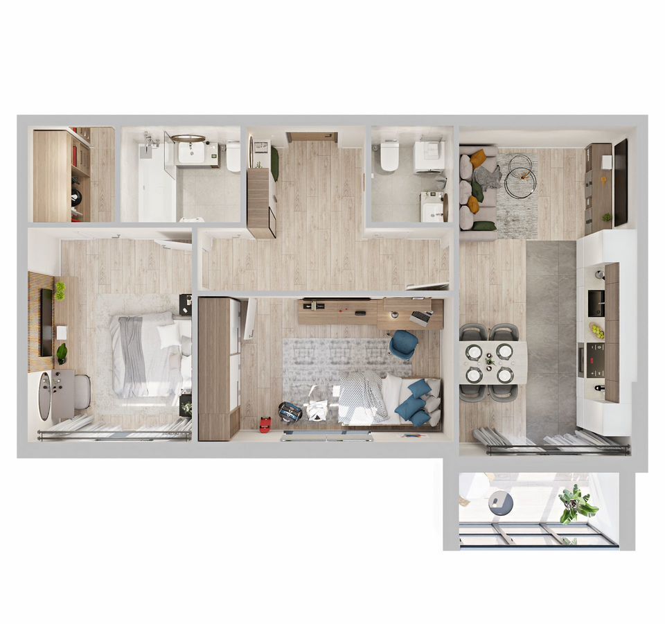 квартира г Кострома р-н Центральный ш Кинешемское з/у 90 фото 7