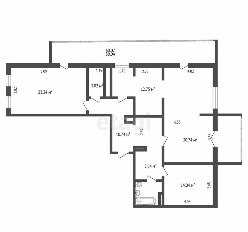квартира г Петрозаводск р-н Октябрьский наб Варкауса 37 фото 40