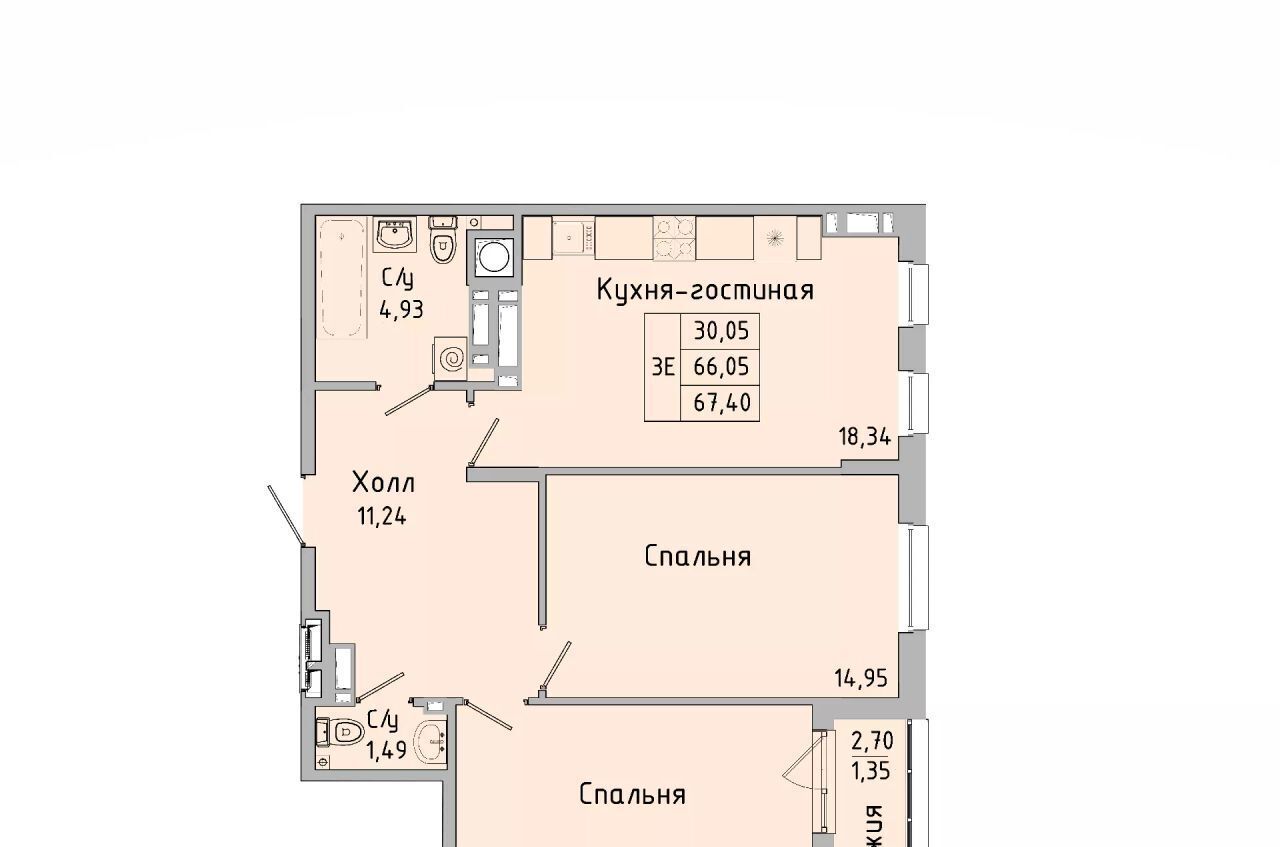 квартира г Батайск ул Ушинского 27ак/3 фото 3