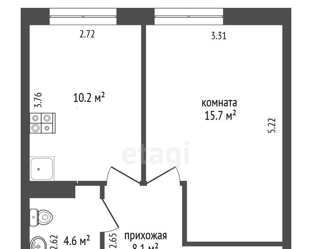 квартира г Екатеринбург Краснолесье ул Краснолесья 26 фото 30