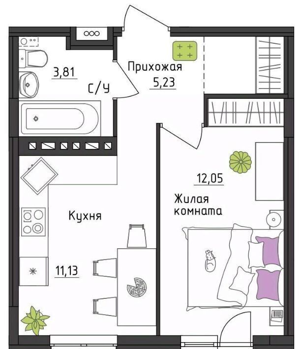 квартира г Пермь р-н Орджоникидзевский ул Верхне-Вишерская 40 фото 1