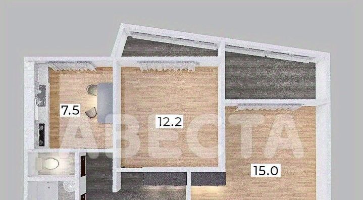 квартира г Омск р-н Кировский б-р Архитекторов 1/3 Кировский АО фото 21