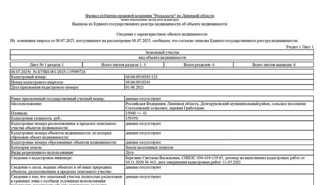 р-н Долгоруковский д Грибоедово Стегаловский сельсовет фото