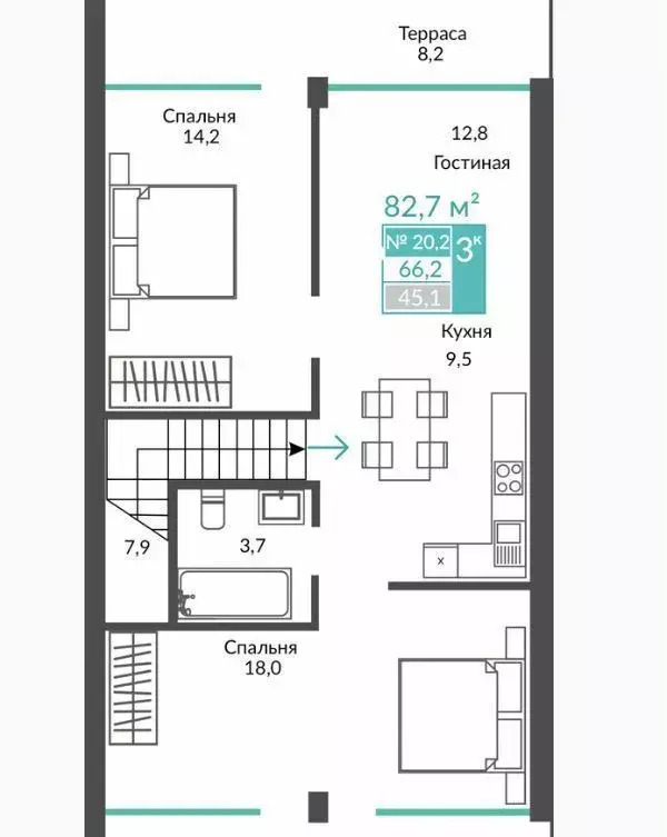 квартира г Алушта с Виноградное ул Сусловой 2 фото 2