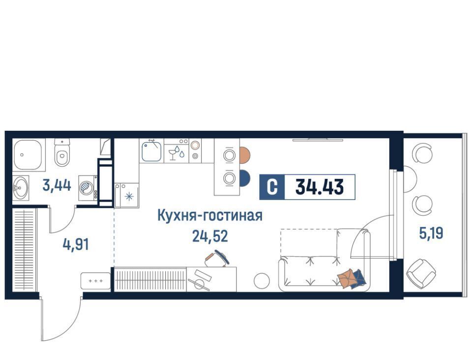 квартира р-н Всеволожский г Мурино ЖК "Максималист" Девяткино фото 1