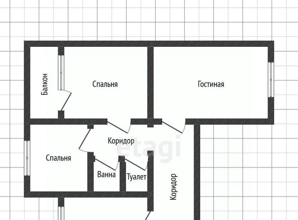 квартира г Курск р-н Сеймский Волокно ул Крюкова 16г фото 2