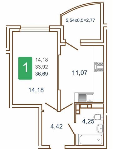 квартира р-н Прикубанский ул им. Кирилла Россинского 3/1 корп. 1 фото