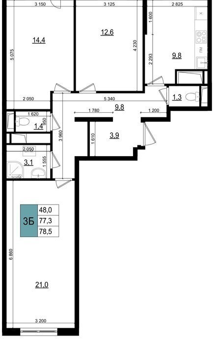 квартира г Одинцово ул Бзри Одинцово, к 23 фото 1