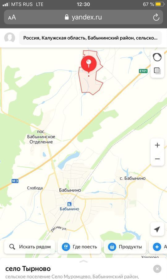 земля р-н Бабынинский с Тырново сельское поселение Село Муромцево, Бабынино фото 3