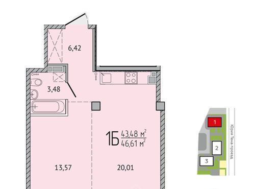 квартира г Иркутск р-н Свердловский проезд Юрия Тена 2/2 фото 2