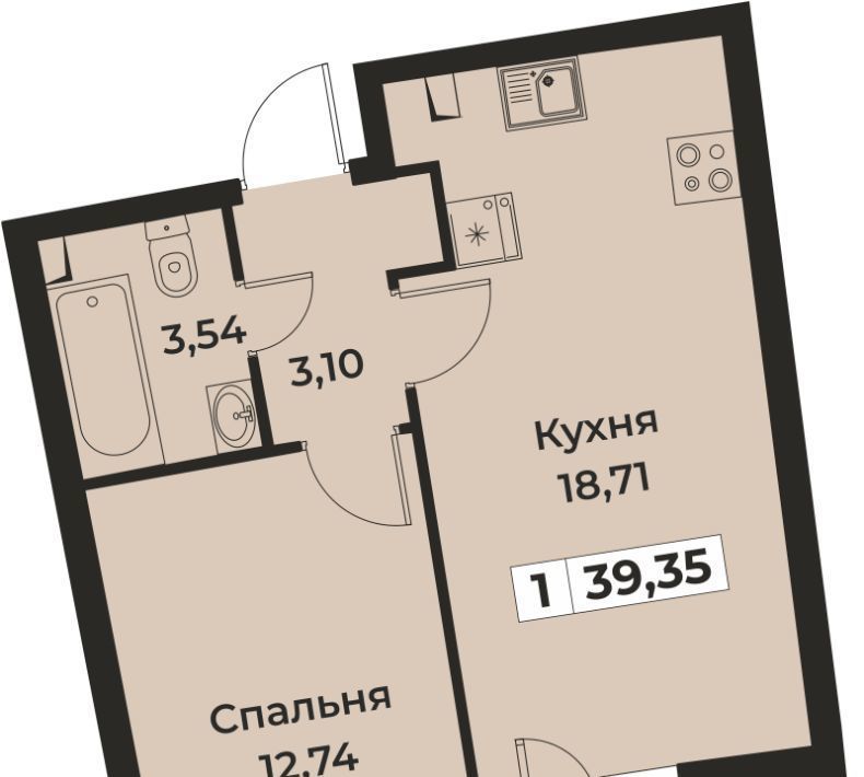 квартира р-н Всеволожский г Мурино пр-кт Авиаторов Балтики 29к/2 Девяткино фото 1