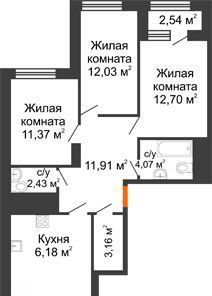 квартира г Нижний Новгород Горьковская ЖК «Дом на Набережной» фото 2