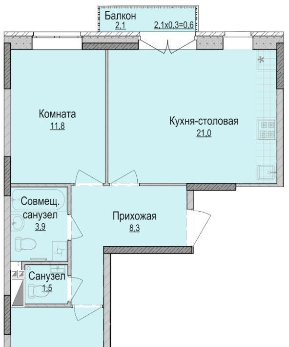 квартира г Ижевск р-н Устиновский Аэропорт ЖК «Хорошо» жилрайон фото 1