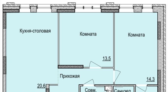 квартира г Ижевск р-н Индустриальный Культбаза ЖК «Утро на Репина» 1 жилрайон, 2-й мкр фото 1