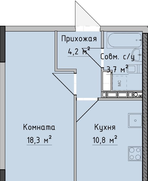 квартира г Ижевск р-н Октябрьский ул Холмогорова 89 фото 1