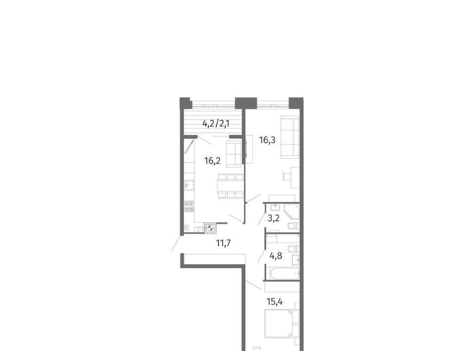 квартира г Калининград р-н Центральный ул Маршала Борзова 109 фото 1