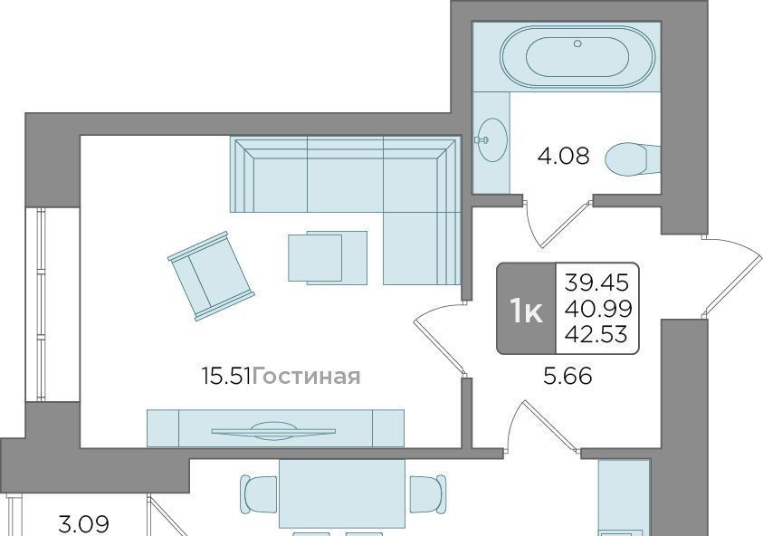 квартира г Калининград р-н Центральный ул Новгородская 3ак/2 фото 1