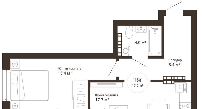 квартира г Екатеринбург Ботаническая ул 2-я Новосибирская 8 фото 1