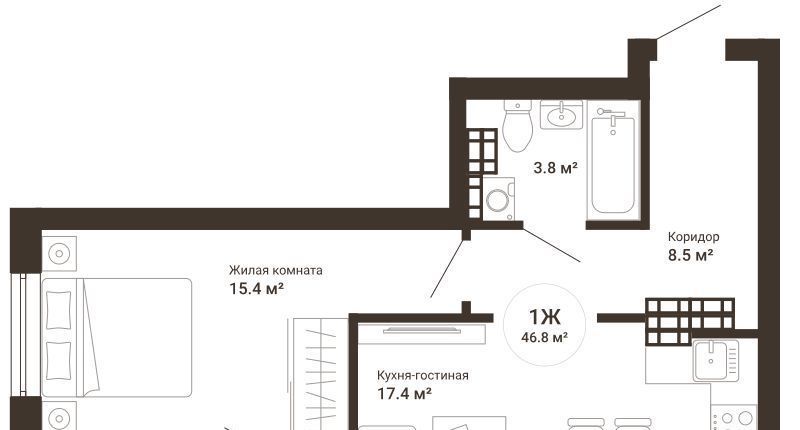 квартира г Екатеринбург Ботаническая ул 2-я Новосибирская 8 фото 1