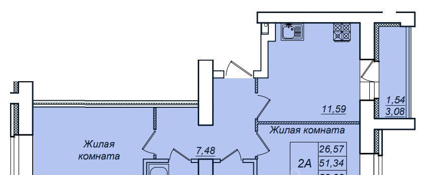 квартира р-н Зеленодольский с Осиново ул М.Ф.Гайсина 2е Авиастроительная фото 1