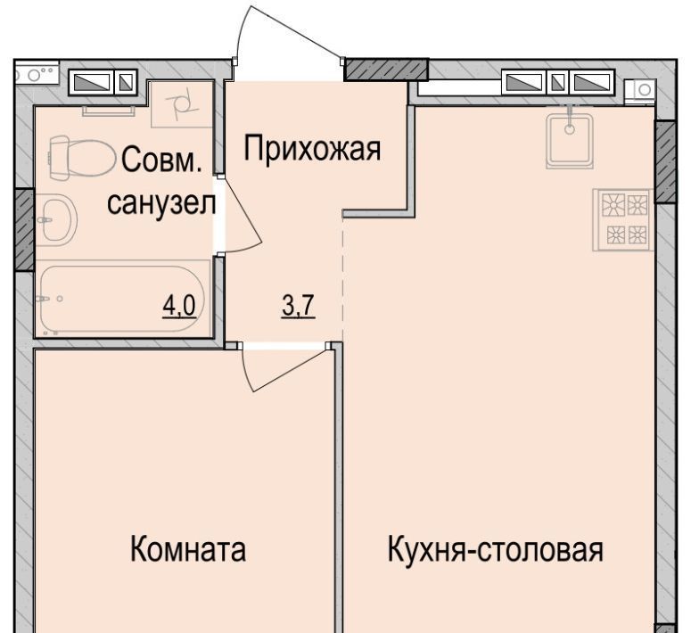 квартира г Ижевск р-н Первомайский ЖК Умные Кварталы А14 фото 1