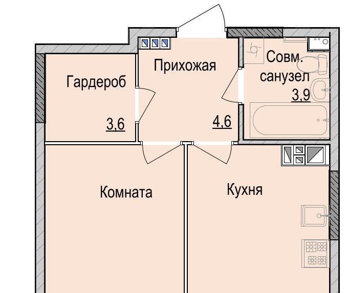 квартира г Ижевск р-н Индустриальный ЖК «Утро на Репина» 1 фото 1