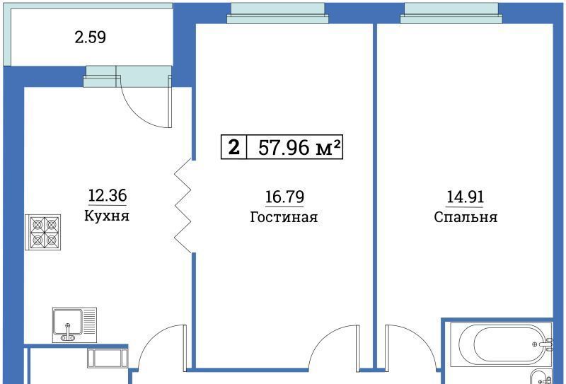 квартира р-н Всеволожский г Мурино ул Шувалова 42 Девяткино фото 2