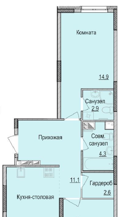 квартира г Ижевск р-н Индустриальный Культбаза ЖК «Утро на Репина» 1 жилрайон, 2-й мкр фото 1