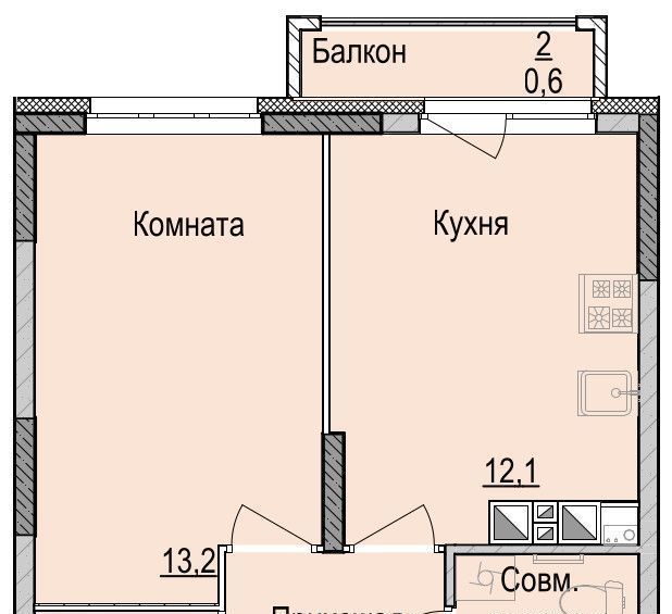 квартира г Ижевск р-н Индустриальный Культбаза ЖК «Утро на Репина» 1 жилрайон, 2-й мкр фото 1